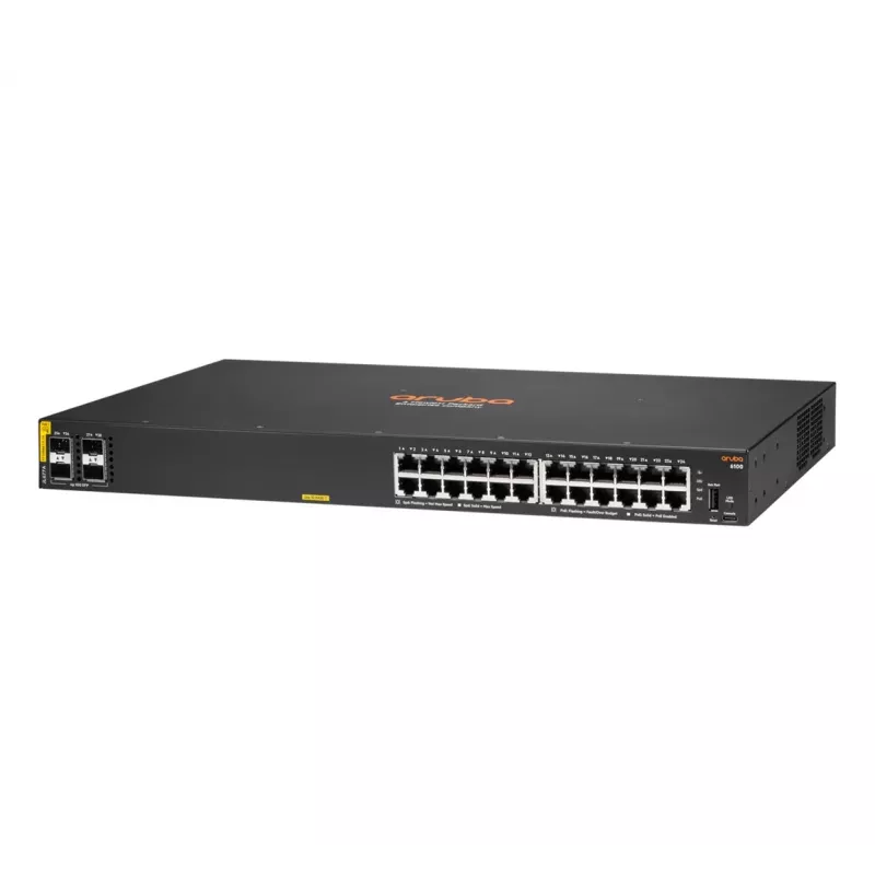 HPE Aruba Networking CX 6100 24G Class4 PoE 4SFP+ 370W valdomas L3 gigabaitinis Ethernet (10/100/1000) maitinimas per Ethernet (PoE) 1U juodas