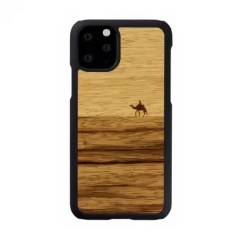 Dėklas iš medžio ir polikarbonato iPhone 11 Pro — terra black, man and wood