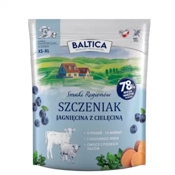 BALTICA regional flavours Junior Ėriena su veršiena - sausas šunų ėdalas - 1kg