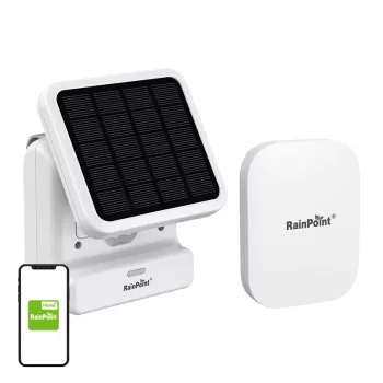 RainPoint išmanus saulės energijos siurblio rinkinys HTP115FR su HWG023WBRF šliuzu ir programa sodo laistymui