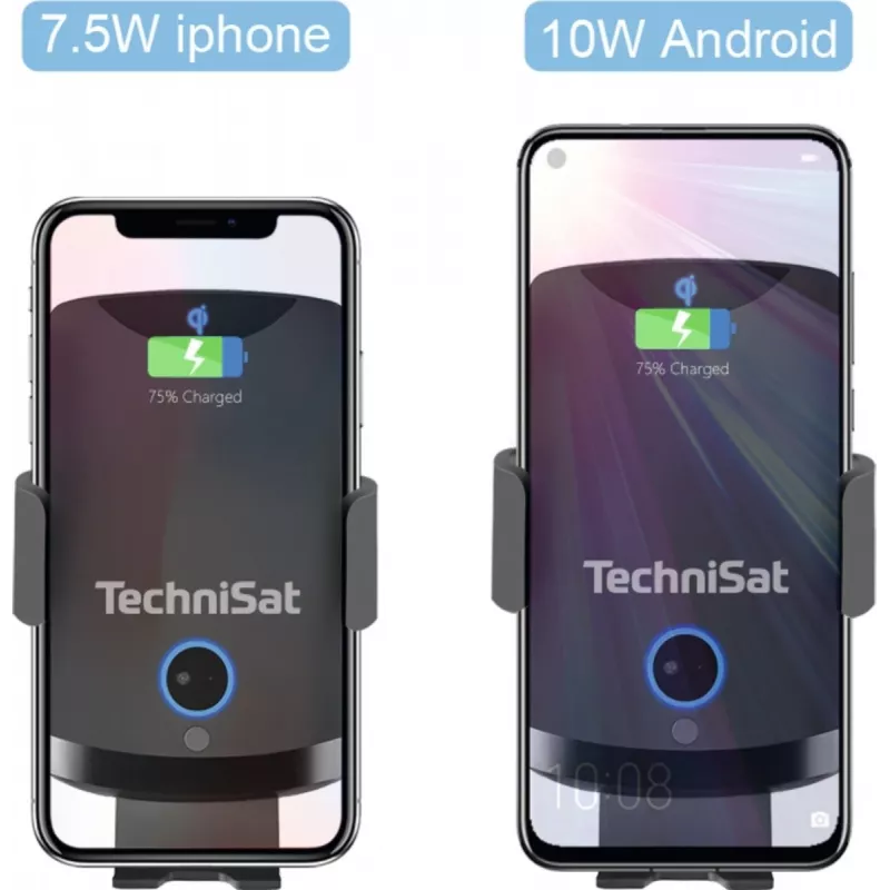 TECHNISAT SmartCharge 2 laikiklis telefonui ir planšetei su integruotu įkrovimo palaikymu