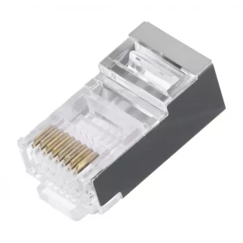 LANBERG PLS-5000EZ RJ-45 kištukas, Cat5e, F/UTP (FTP), pilka, 100 vnt.