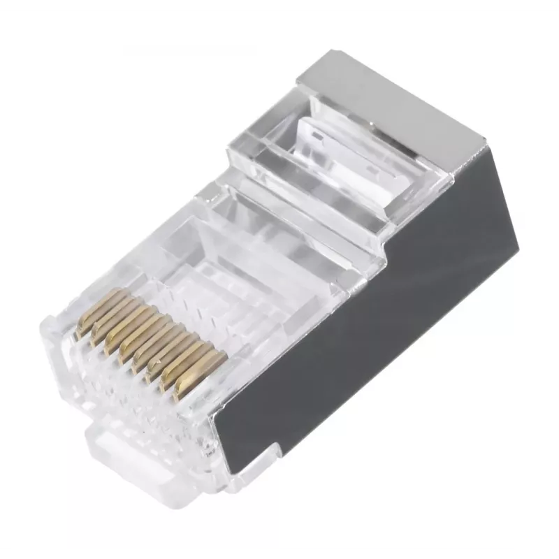 LANBERG PLS-5000EZ RJ-45 kištukas, Cat5e, F/UTP (FTP), pilka, 100 vnt.