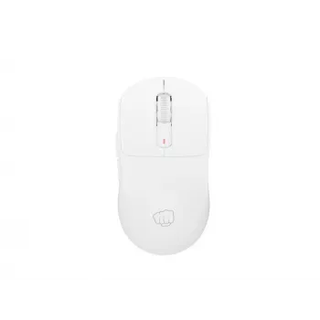 Belaidė pelė Fury Tanto T4 – 12000 DPI, balta, pritaikomi mygtukai, ergonomiška
