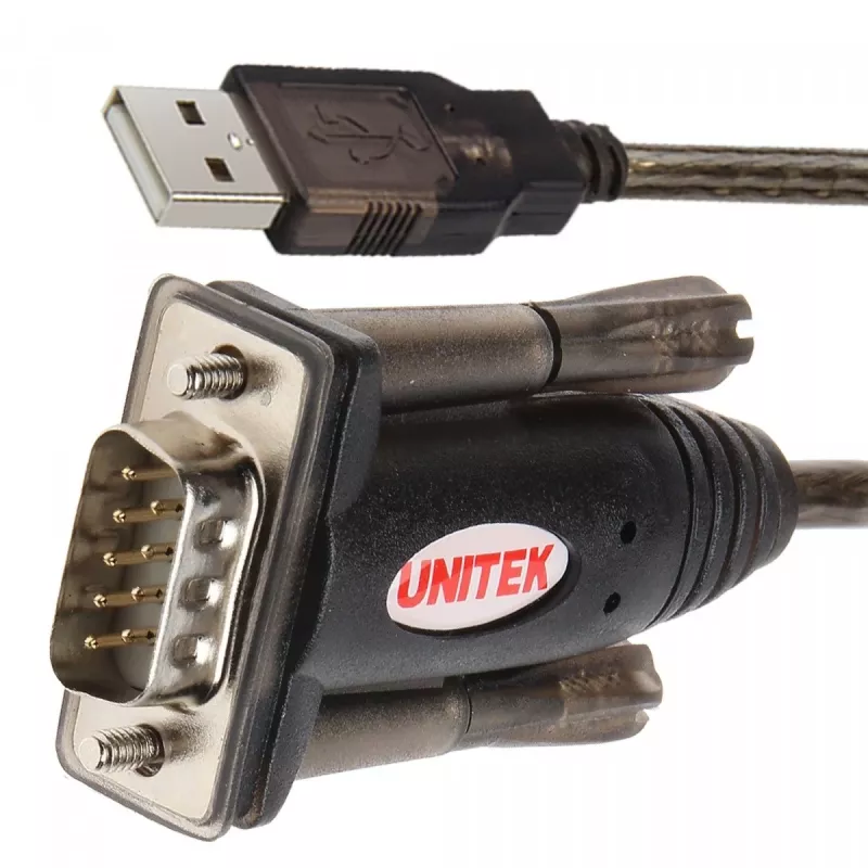 UNITEK Y-105 serijinis kabelis juodas 1,5 m USB Type-A DB-9