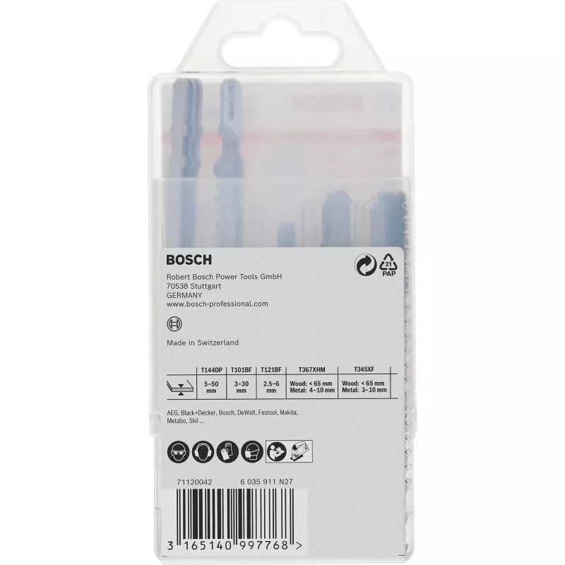 Bosch 2 607 011 438 pjūklo geležtė dėlionėms Karbidinė 15 vnt