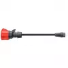 Adapteris go-e Gemini flex 22 kW, CEE raudonas trifazis 32A > buitinis kištukas (juodas, 30 cm)
