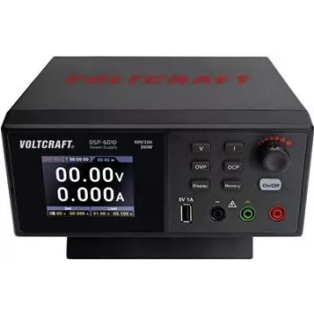 Laboratorinis maitinimo šaltinis VOLTCRAFT DSP-6010, reguliuojamas 0–60 V / 0–10 A, 300 W, USB Slave funkcija, 1 išėjimas (VC-12230435)