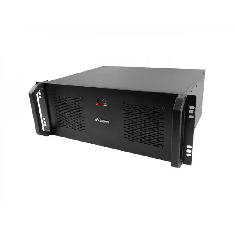 Rack korpusas LANBERG SC01-3504-10B, 1x 3,5 colio + 1x 2,5 colio lizdai, 7 plėtros lizdai, 2x 120mm priekiniai ventiliatoriai, USB 2.0