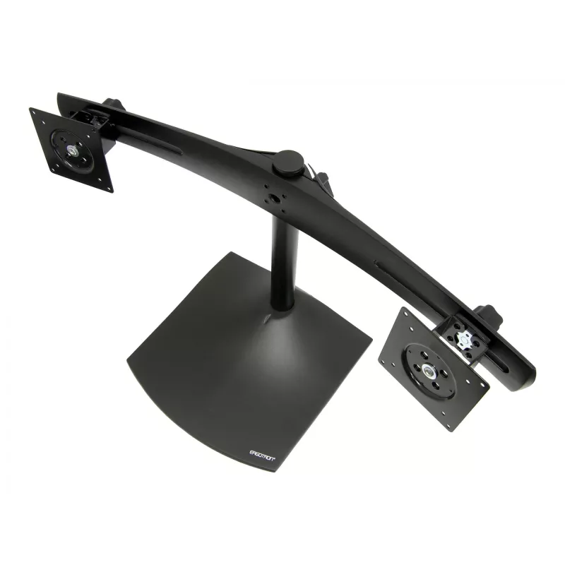 Ergotron DS100 – stovas – horizontalus – dviem LCD ekranams – aliuminis, plienas – juoda – iki 61 cm (24 colių)