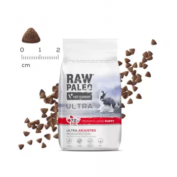 RAW PALEO Ultra Medium&Large Puppy Beef - sausas ėdalas šuniukams - 10 kg