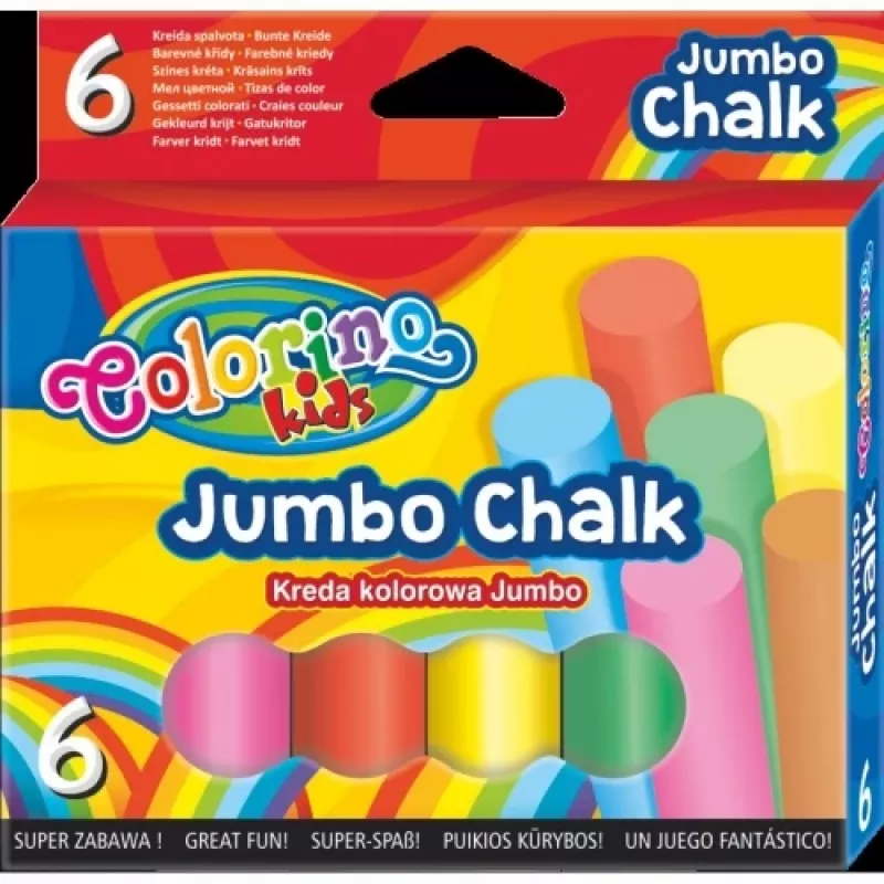 Colorino Kids JUMBO spalvotos kreidelės 6 spalvų
