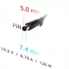 Akyga AK-ND-57 nešiojamojo kompiuterio maitinimo adapteris 19,5 V / 6,7 A, 130 W, 7,4 x 5,0 mm kištukas su kaiščiu, skirtas Dell