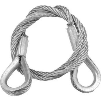 Plieninis trosas EUROLITE 600 x 3 mm sidabrinis su kaušeliu, modelis 5801048F