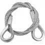 Plieninis trosas EUROLITE 600 x 3 mm sidabrinis su kaušeliu, modelis 5801048F