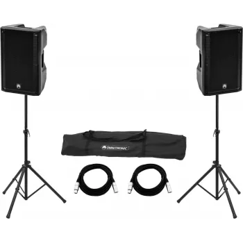 Garsiakalbių rinkinys Omnitronic XKB-212A, 2×12 colių pasyvūs garsiakalbiai, 2000 W programinė galia