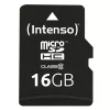 INTENSO atminties kortelė Micro SDHC 16GB Class 10 su adapteriu 3413470