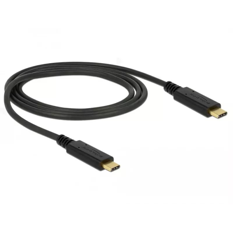 USB-C kabelis DeLOCK 85531 USB 3.2 Gen 2 1 m juodas