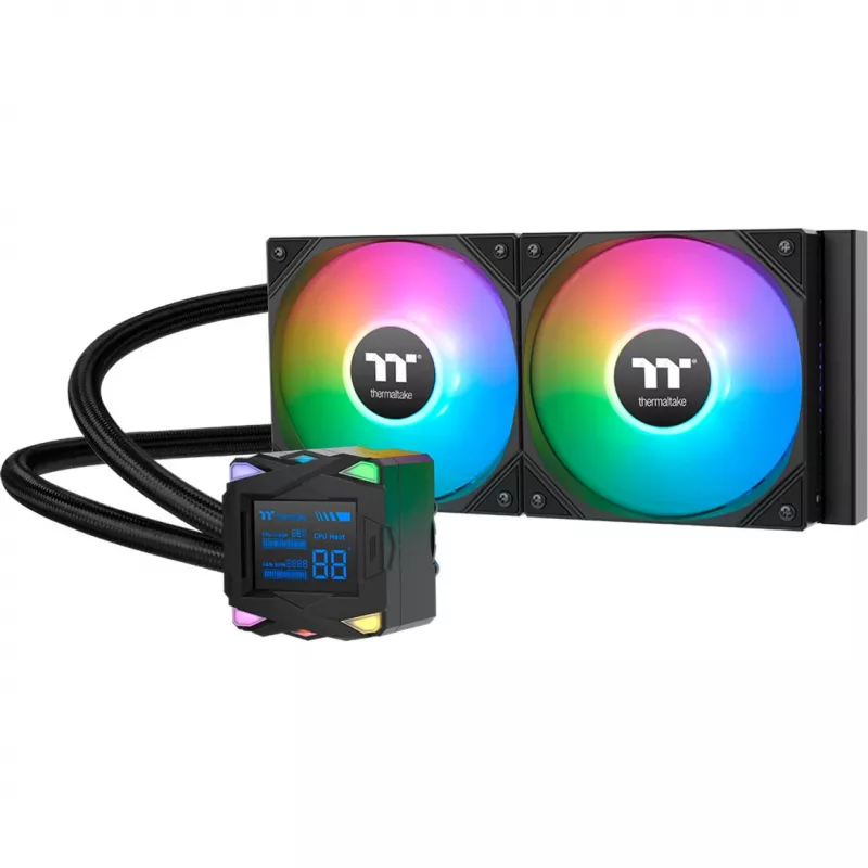 Skysčio aušinimo komplektas Thermaltake LA240-S ARGB 12 cm Juodas