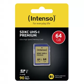 Intenso 64GB SDXC UHS-I Class 10 atminties kortelė 3421490