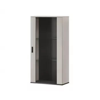 Sieninė spintelė Cama Meble S2 SOHO 60x29x112 cm – kaspinas/juoda