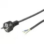 Wentronic Goobay įžemintas maitinimo laidas savo surinkimui, 2 m, juodas - F tipas (CEE 7/7) > laisvi galai (94701)