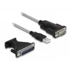 DeLOCK Adapter USB 2.0 Type-A į RS-232 D-Sub 9 + D-Sub 25