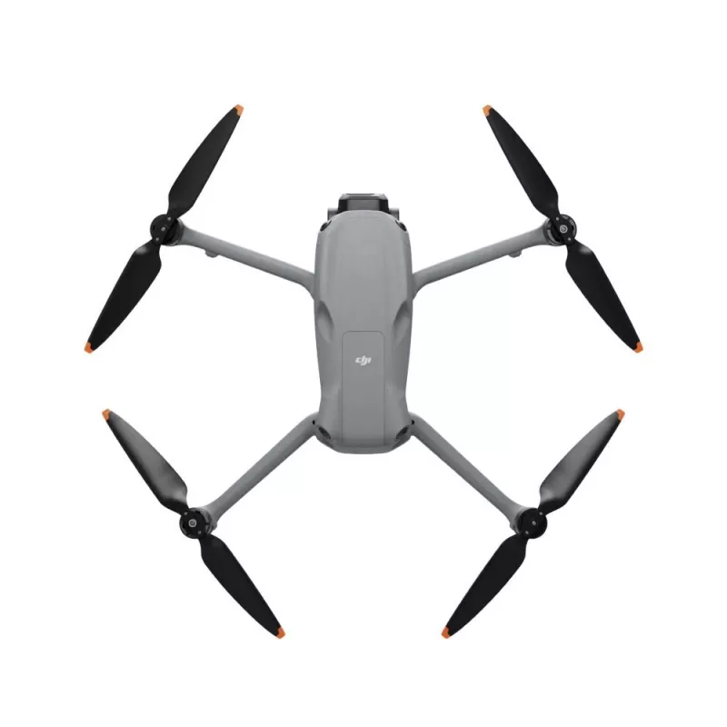 Kvadrakopteris DJI Air 3s RC-N3 – 50 MP kamera, 4K (3840×2160), 4 rotoriai, maks. greitis 27 m/s, nuotolis 32000 m, 4276 mAh baterija, pilka