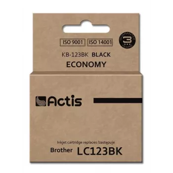 Actis KB-123Bk rašalas (pakaitalas Brother LC123BK/LC121BK; standartinis; 15 ml; juoda)