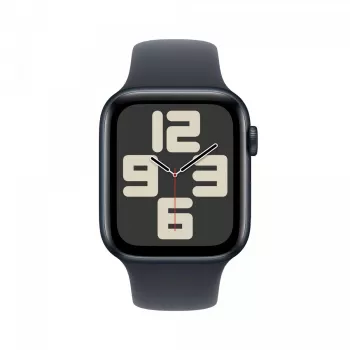 Apple Watch SE GPS 44 mm žvaigždėto šviesumo aliuminio korpusas su žvaigždėto šviesumo sportine juostele – M/L