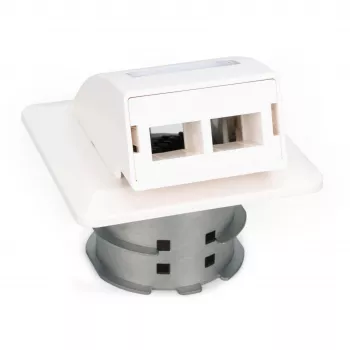 Digitus DN-93201 FTTH plokščias sieninis optinio pluošto lizdas SC/LC adapteriui 86x30x86 mm