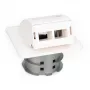 Digitus DN-93201 FTTH plokščias sieninis optinio pluošto lizdas SC/LC adapteriui 86x30x86 mm