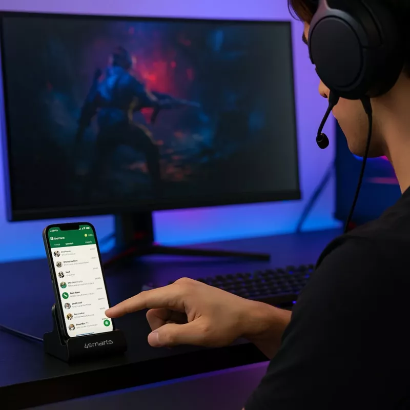 4smarts VoltDock USB-C įkrovimo stotelė 60W Pilka (541426)
