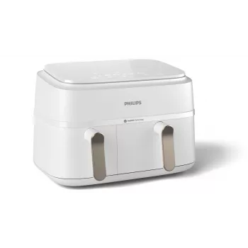 Philips 3000 serijos NA353/10 gruzdintuvė Dviguba 9 L Laisvai pastatoma 2750 W Karšto oro gruzdintuvė Sidabrinė, Balta