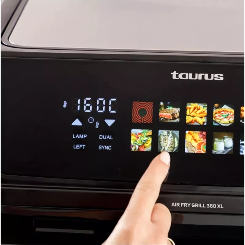 Riebalų neturinti gruzdintuvė su ilgu krepšeliu ir griliu Taurus 973004000
