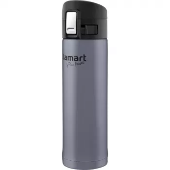 Termopuodis LAMART LT4044 0,42 L nerūdijančio plieno dvigubos sienelės vakuuminis, mygtuko dangteliu, Ø 6,4 cm