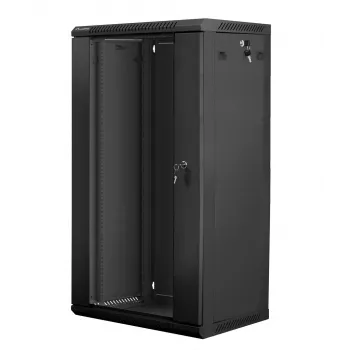 Sieninis tinklo stovas LANBERG WF01-6422-10B, 22U, 19 col., 600x450x1085 mm, plieninis, juodas