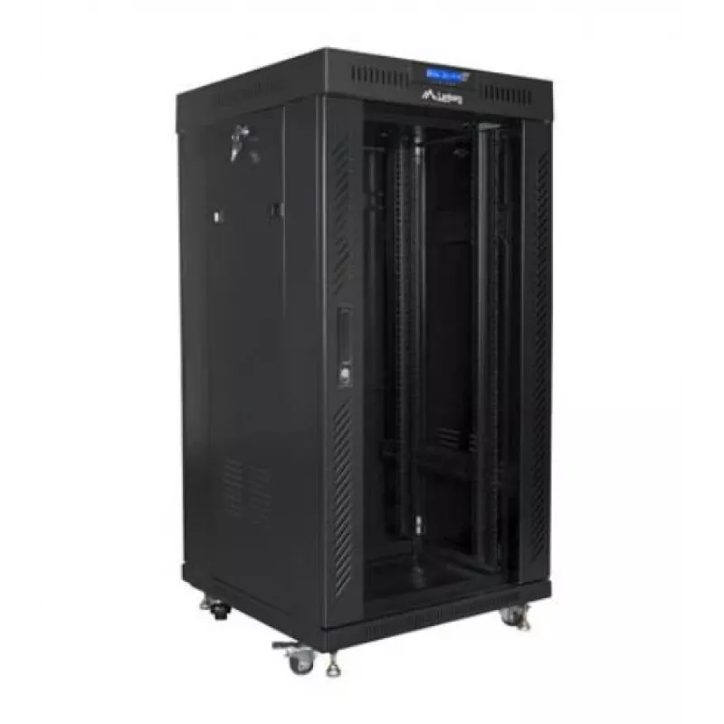 LANBERG FF01-6622-12BL 19 inch 22U 600x600 mm juodas tinklo spintos stovas