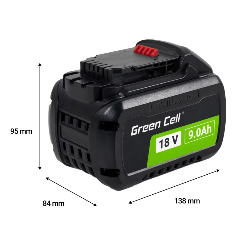 Green Cell Akumuliatorius DCB547, skirtas DeWalt XR elektriniams įrankiams, 18V 9Ah / FLEXVOLT 54V 3Ah, keičia DCB547 DCB548