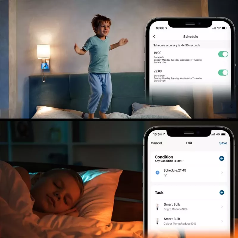 Išmanioji WiFi lemputė Tellur TLL331341 9W RGB reguliuojamo ryškumo