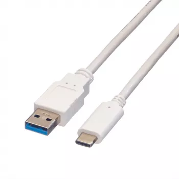 VALUE USB kabelis USB 3.0 (A) į USB Type C (C) - 5 V - 900 mA - 1 m - Baltas (11.99.9011)