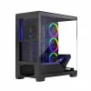 PC korpusas MODECOM Volcano Stellar 5F ATX Midi bokštas, grūdintas stiklas, 5 iš anksto sumontuoti ventiliatoriai, USB‑C, palaiko microATX/ATX, maks. GPU 420 mm, CPU aušintuvo aukštis 175 mm