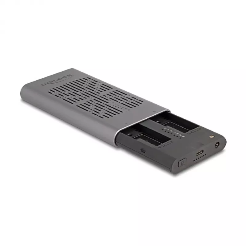 DeLOCK 42027 pilkas M.2 NVMe SSD korpusas su USB Type-C 10 Gbit/s