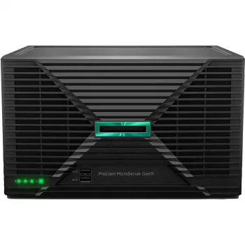 HPE ProLiant MicroServer Gen11 E-2434 4 branduoliai 32GB 4LFF-NHP 2x4TB HDD 180W išorinis maitinimo šaltinis EMEA Cmp Mod Svr
