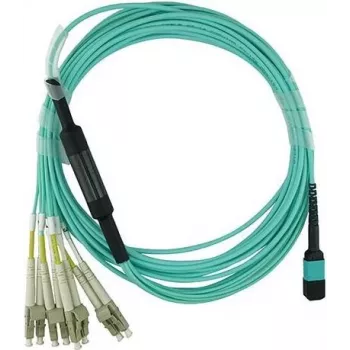 Skaidulinis optinis kabelis BlueOptics 106283-7003-BO MTP 4xLC OM4 3 m Smėlinės spalvos