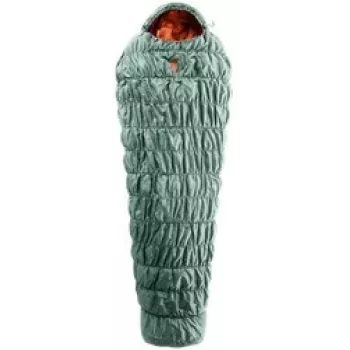 Miegmaišis DEUTER Exosphere +4° EL šalavijas-paprika, lengvas kompaktiškas, kairysis užtrauktukas, moteriškas prigludimas