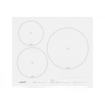 CATA INSB 6003E2 WH indukcinė kaitlentė, 3 zonos, slankusis valdymas, balta