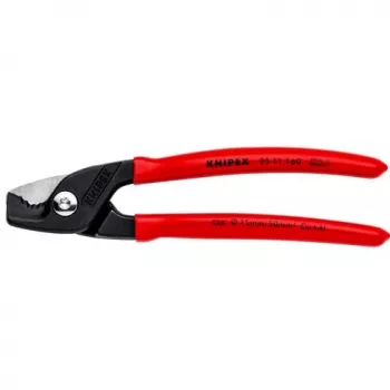 Kabelių žirklės Knipex 95 11 160 – 160 mm pjovimo galia, ergonomiškos rankenos