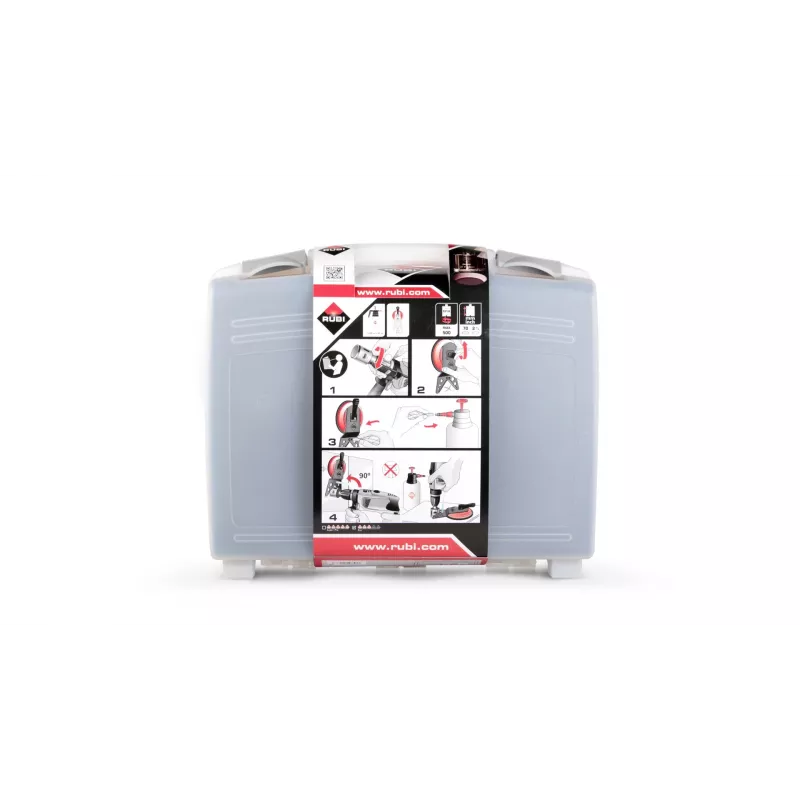 Gręžtų rinkinys RUBI Easy Gres Plus Kit – 7 vnt. deimantiniai gręžtukai, 27 mm ilgio, porcelianinėms plytelėms, su dėklu