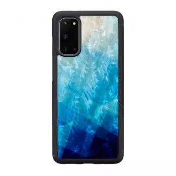 Apsauginis dėklas iKins Samsung Galaxy S20 – mėlynas ežeras su juodu apdaila